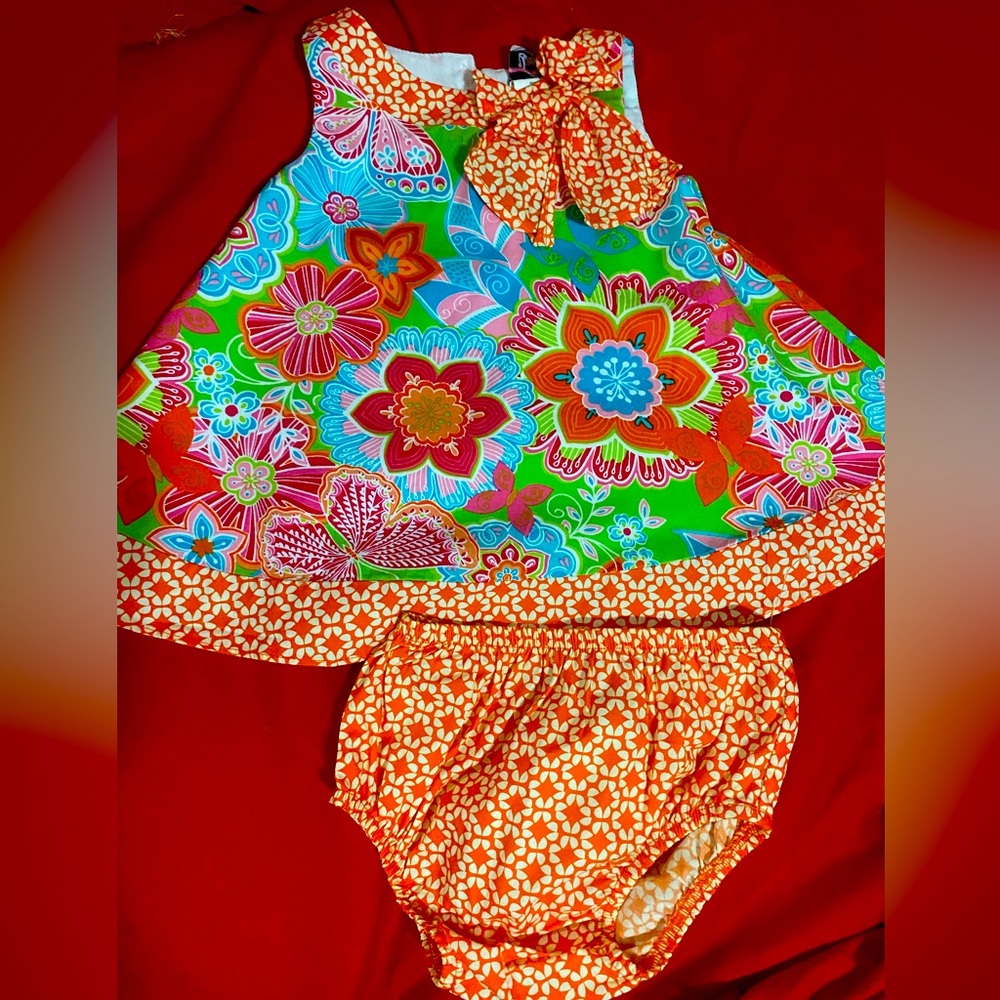 Counting daisies 12 months dress with diaper cover new without tags